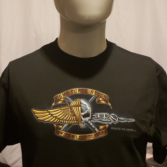 Vintage Military U.S. MARINE Force Recon tshirt - Picture 2 of 2